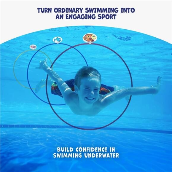 Kids Water Sports Swim Thru Rings, Swimming Pool Toys for Summer Activities‎ - Picture 4 of 6
